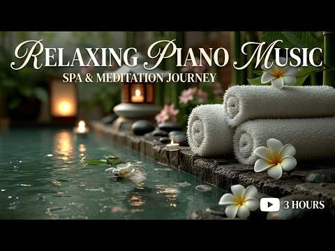 Relaxing Piano Music For Deep Sleep And Stress Relief | Peaceful Spa Water Sounds For Rest