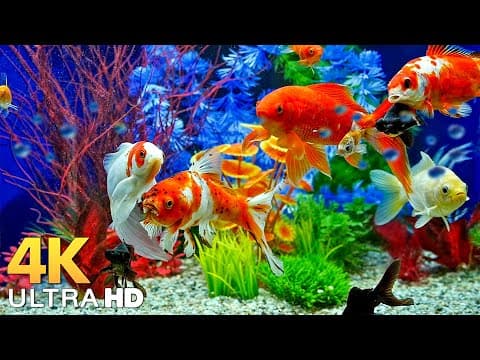 Aquarium 4K VIDEO (ULTRA HD) - Beautiful Coral Reef Fish - Sleep Relaxing Meditation Music