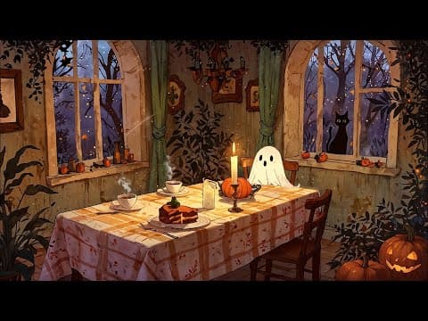 When a little ghost invites you for tea ☕ | Cozy ambience & Vintage music