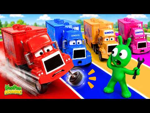 Pea Pea يتصادم مع أسرع شاحنات ماكوين! ماذا حدث بعد ذلك؟ 🚚💨| PeaPea Arabic