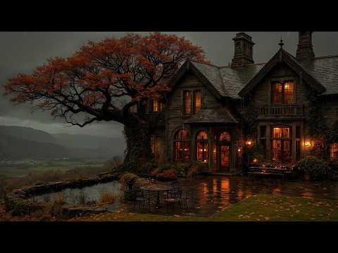 “The Library Above the Autumn Valley”— A Rainy Evening at the Old Manor | Dark academia Playlist