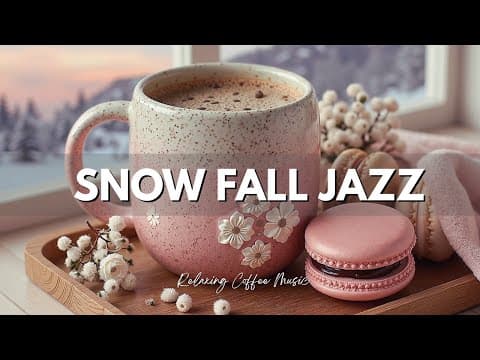 Snowfall Jazz Music ☕ Chill Winter Cafe Vibes | Gentle Bossa Nova Piano for Focus