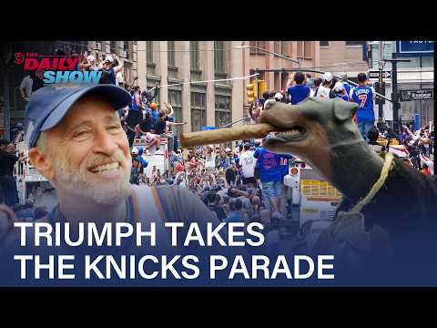 Triumph the Insult Comic Dog Gets Knicks Fans Fired Up at NYC's Ticker-Tape Parade | The Daily Show