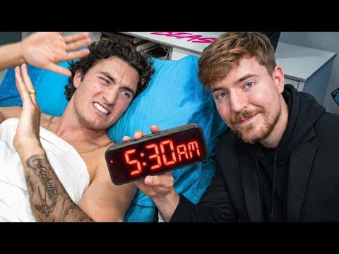 Trying Celebrity Morning Routines in THEIR House! - Ft. MrBeast