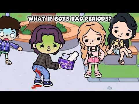I Survived My First Period As a Boy! 😳🩸What If Boys Had Periods? / Toca Boca Life Story