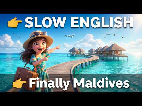 My Journey to Maldives | English Speaking Practice | Shadowing English | Slow English