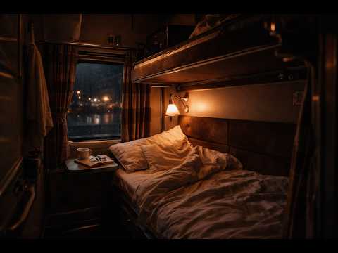 Rainy Night Train 🚂 Deep Sleep Ambience with Rain Sounds