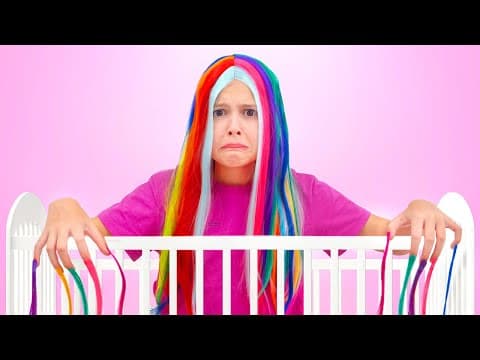 الأطفال لديهم شعر ملون