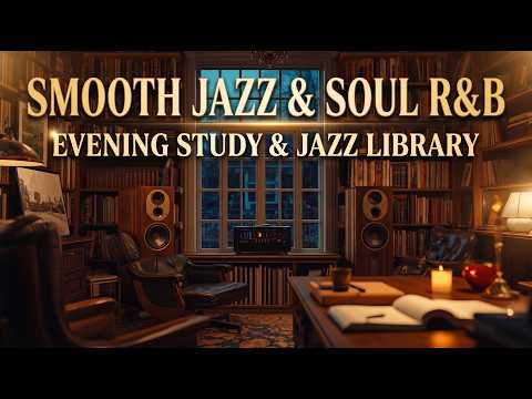 Smooth Jazz & Soul R&B Instrumental | Vintage Amplifier & Speakers – Cool Evening Jazz at Library