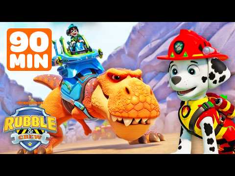 90 Minutes of *NEW* PAW Patrol Dinosaur Adventures! 🦖🐾 | Rubble & Crew