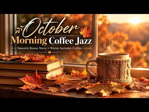 🍂 October Morning Smooth Coffee Jazz - Warm Autumn Coffee Music for Cozy Study & Focus