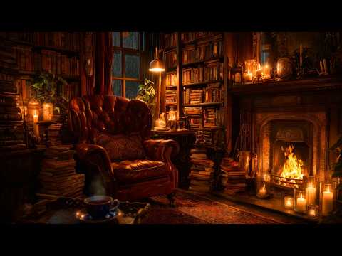 Escape to a 19th Century Sanctuary | Warm Cottage Library & Fireplace | Coziest Ambience | 8 Hrs 4K
