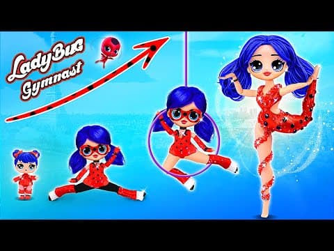 Ladybug Gymnast is Growing Up! GYMNASTICS Championship! DIY Crafts for LOL OMG