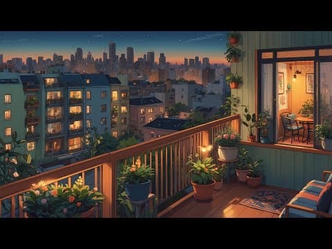 Cozy Wooden Balcony 🌿 Chill Lofi Beats for Relaxing Nights