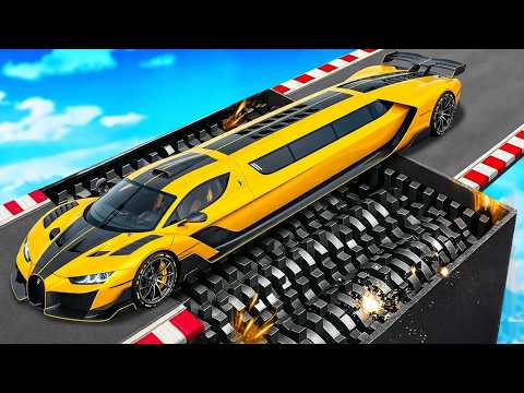 СМОЖЕТ ЛИ СУПЕРКАР ПРОЕХАТЬ ГИГАНТСКУЮ ДРОБИЛКУ В ГТА 5 ЭКСПЕРИМЕНТЫ GTA 5!