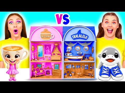 We Build Amazing House Ballerina Cappuccina vs Tralalero Tralala | Funny Challenges