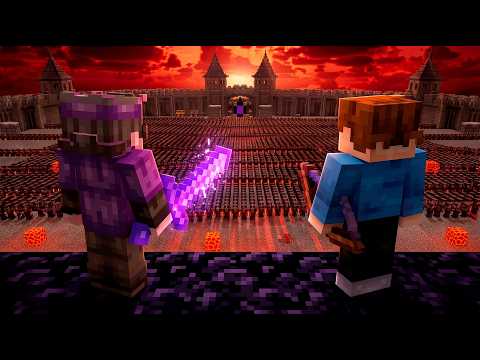 2 PRO PLAYERS vs 100 HUNTERS in Minecraft