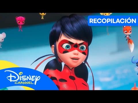 LAS AVENTURAS DE LADYBUG: Las mejores batallas de Ladybug y Cat Noir 🐞 | @disneychannelES