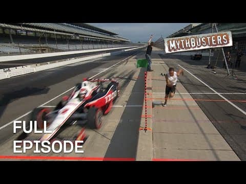 Can You Outrun A Race Car Across 30ft? | MythBusters | S8 E9 | Full Episode