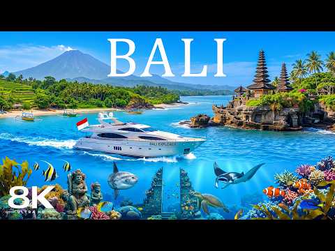 Bali 8K 🇮🇩 Tropical Beaches, Luxury Villas & Breathtaking Island Views