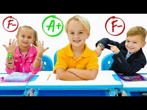 Kinder zeigen, dass Wissen in der Schule das Wichtigste ist