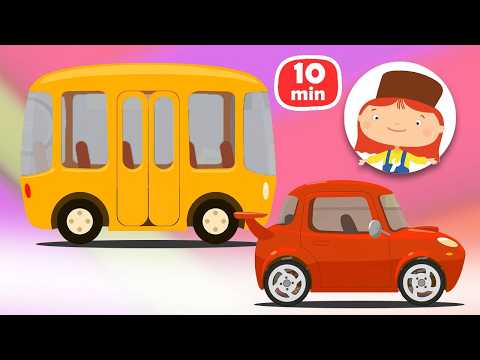 Dr McWheelie Helps Big Cars. Bus, Winter Truck and More. Cartoons for kids