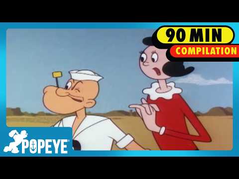 1.5 HOURS of Funny Popeye Cartoons! | Popeye and Friends