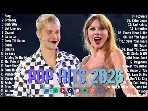 Spotify Trending Songs 🍍🎧 Taylor Swift, Justin Bieber, Rihana, Bruno Mars 🔥 Top Pop Hits 2026