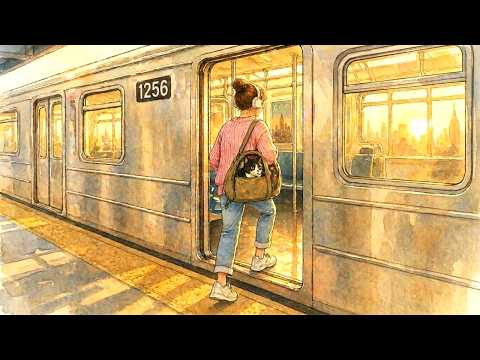 Soft Jazz Songs | You're on a Train at Sunset with Your Cat | Relaxing &amp; Letting Your Mind Wander