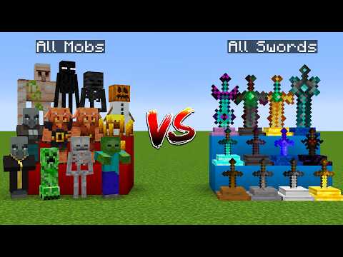 All Minecraft Mobs vs All Minecraft Swords