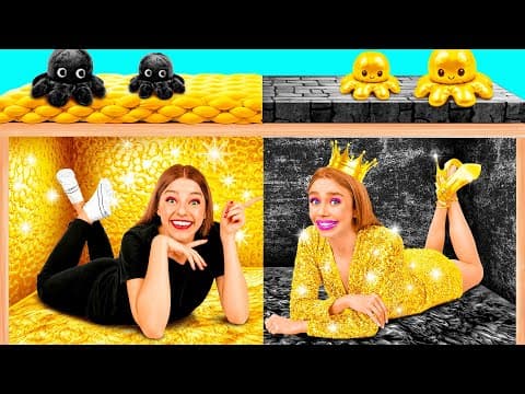 Secret Rooms Under The Bed | Rich VS Broke Funny Challenges