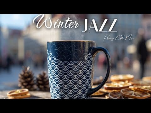 Hygge Winter Jazz ☕ Cozy Snowfall Morning Coffee Music ~ Bossa Nova Ambience