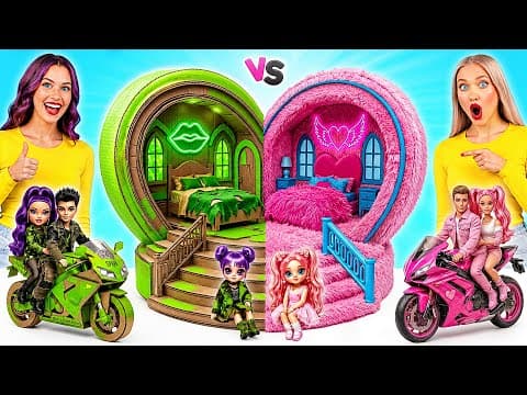 Budujeme Úžasný Domek Pro Panenky pro Bratz Vyšší vs Chudý Výzva | Zábavné Okamžiky Multi DO Girls
