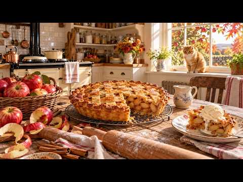 Apple Pie Baking Jazz 🍎 Soft Guitar & Clarinet for Baking & Slow Afternoons | Maple Lane Cottage