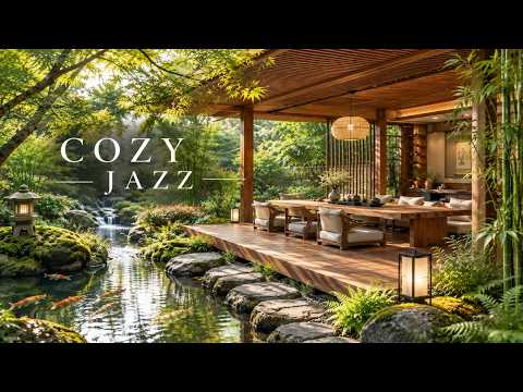 Cozy Jazz in a Japanese Zen Garden 🌿 Gentle Piano Music for Reading, Relaxation & Focus