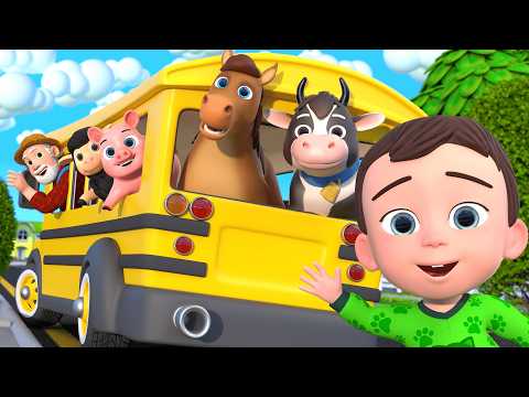 Farm Animals on the Bus! | Funny Baby Songs & Nursery Rhymes