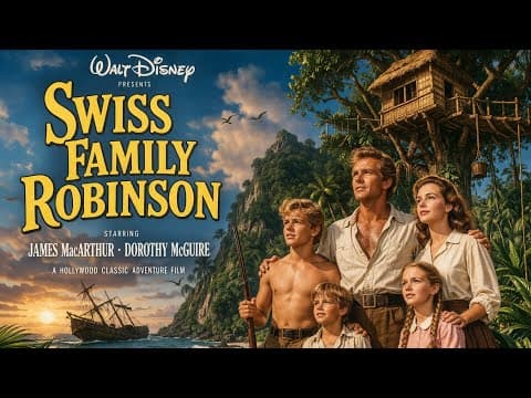 Swiss Family Robinson 1960 Full Movie | Classic Hollywood Adventure Film HD English Version