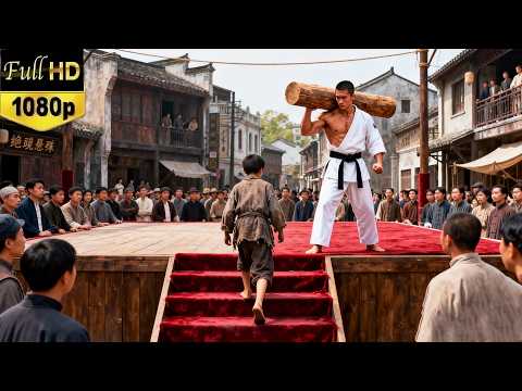 The tough man looks down on Chinese Kung Fu, and the boy defeats him instantly with one punch!