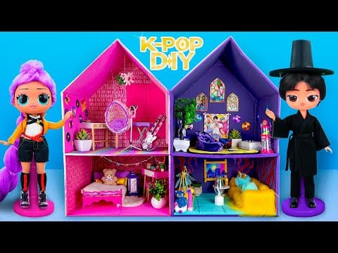 We're building an awesome dollhouse for K-Pop Demon Hunters! 12 DIYs