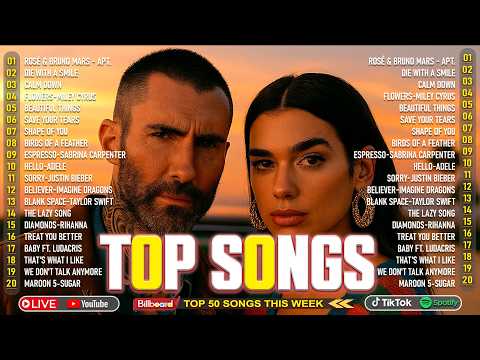 The Weeknd, Dua Lipa, Bruno Mars, Adele, Ed Sheeran, Maroon 5, Rihanna 💎 Billboard Top 50 This Week