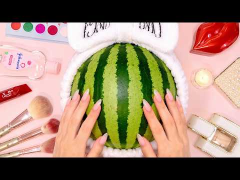 ASMR Makeup on Watermelon (No Talking)