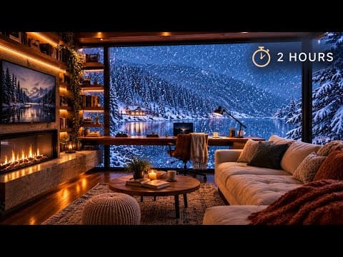 Cozy Fireplace &amp; Snowstorm ❄️ 2 Hours of Deep Sleep &amp; Relaxation