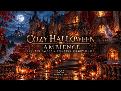 Cozy Halloween Ambience 🎃 Haunted Castle & Relaxing Spooky Music