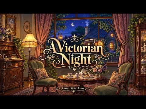 A Victorian Night ✨ Cozy Parlour & Moonlit Cottage | Relaxing Ambience