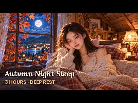 Autumn Night Sleep 🌕🍂 3 Hours of Calm Sleep Music for Deep Rest &amp; Relaxation