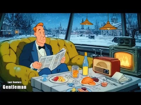 Oldies Playing in Another Room – Alone Winter Night with a Gentleman | Vintage Music