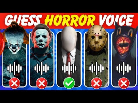 Try to Guess These Horror Characters By Their Voice? Pennywise, Jason, Michael Myers, Rake