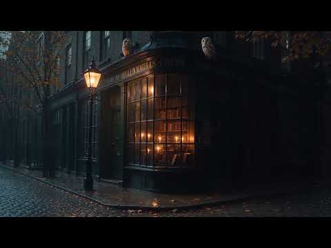 Rainy Night at a Witch’s Bookshop | Victorian London Dark Academia Ambience and Piano