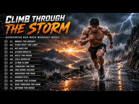 CLIMB THROUGH THE STORM 🔥 Aggressive Rap Rock Workout Music | Gym Motivation