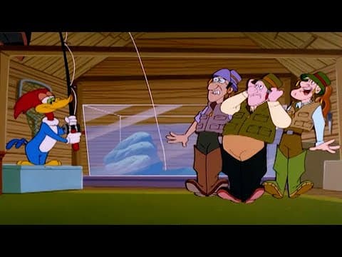 Woody Woodpecker Tricks Gullible Fishermen 🐟 | Woody Woodpecker in Portuguese